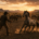 KI-generiertes Bild: Ein Cowboy hält ein sich aufbäumendes, energiegeladenes Pferd am Lasso, während die übrige Herde ruhig im Corral steht – symbolisch für den Verkäufer, der sich von der Masse abhebt.